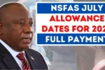 NSFAS July Allowance Dates for 2025 Full Payment 1